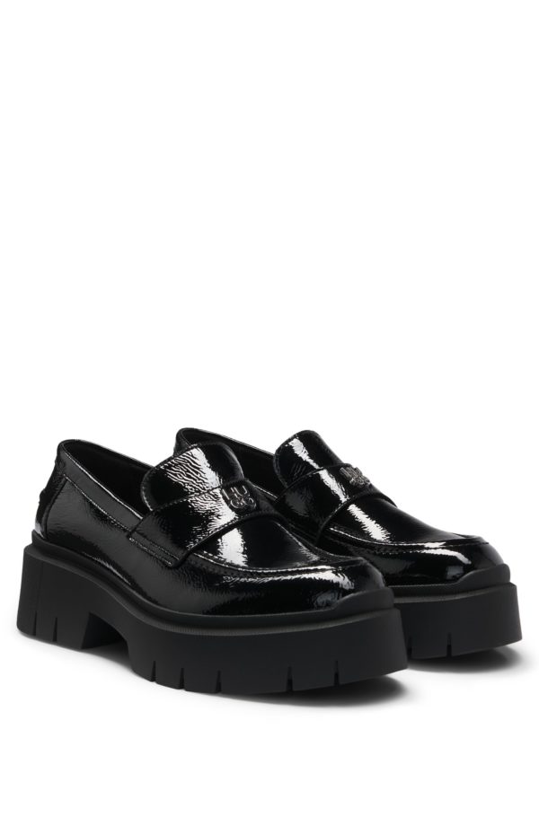 Hugo Boss Mocassins en cuir à semelle épaisse et logo revisité