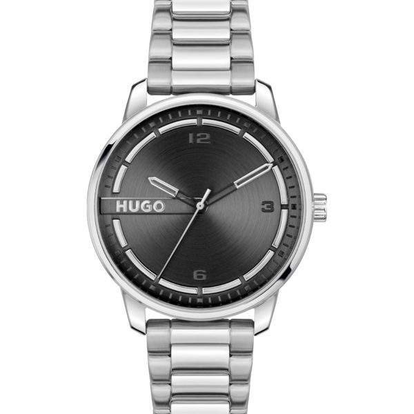 Hugo Boss Montre argentée à cadran noir