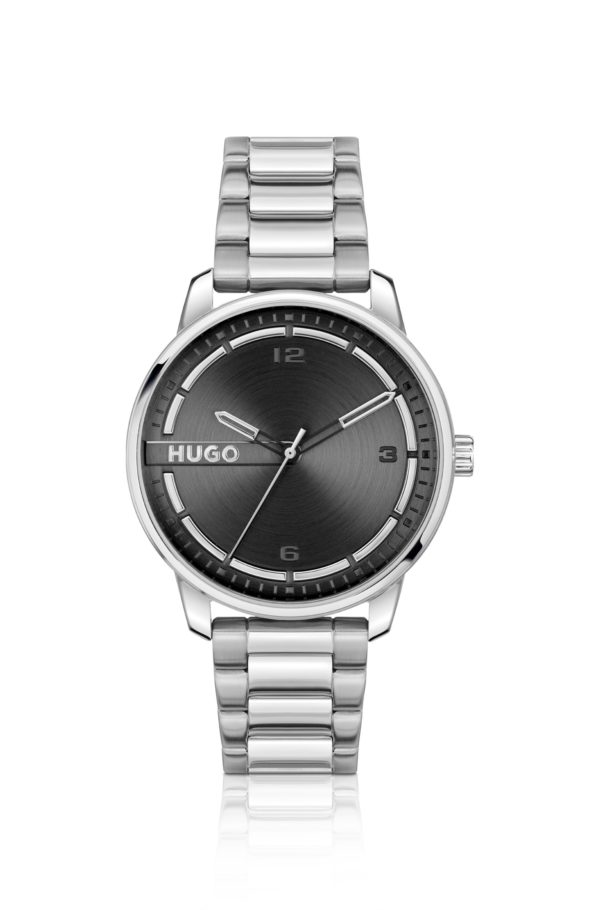 Hugo Boss Montre argentée à cadran noir