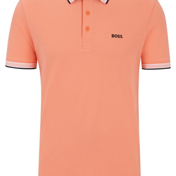 Hugo Boss Polo Paddy en piqué de coton avec sous-col logoté