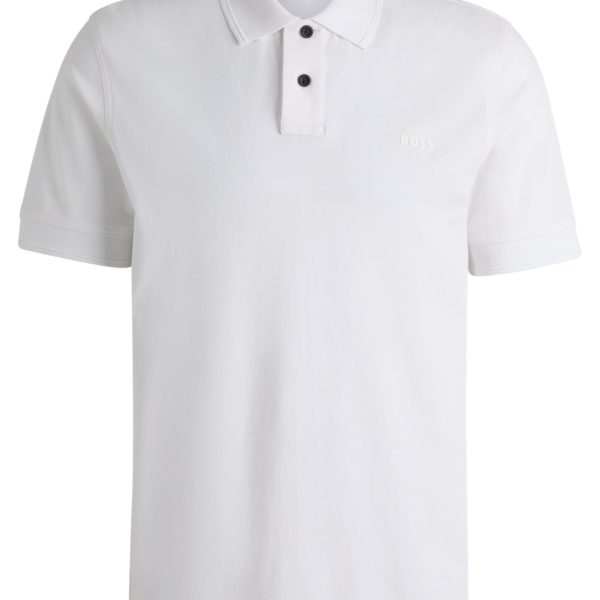 Hugo Boss Polo en piqué de coton avec logo imprimé