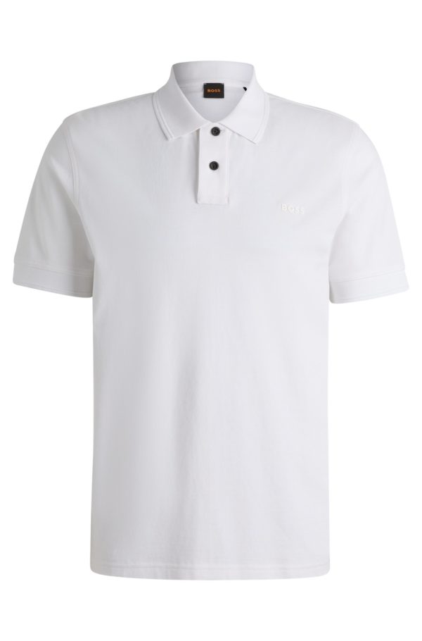 Hugo Boss Polo en piqué de coton avec logo imprimé