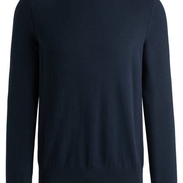 Pull Regular Fit en jersey de coton avec logo brodé – Hugo Boss