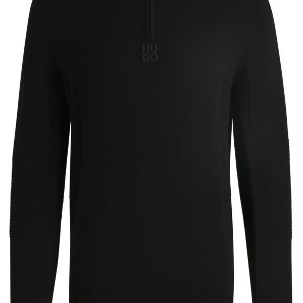 Pull à encolure zippée avec liserés contrastants – Hugo Boss