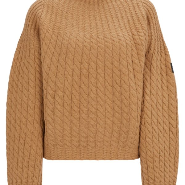 Pull d’équitation court en laine et cachemire – Hugo Boss
