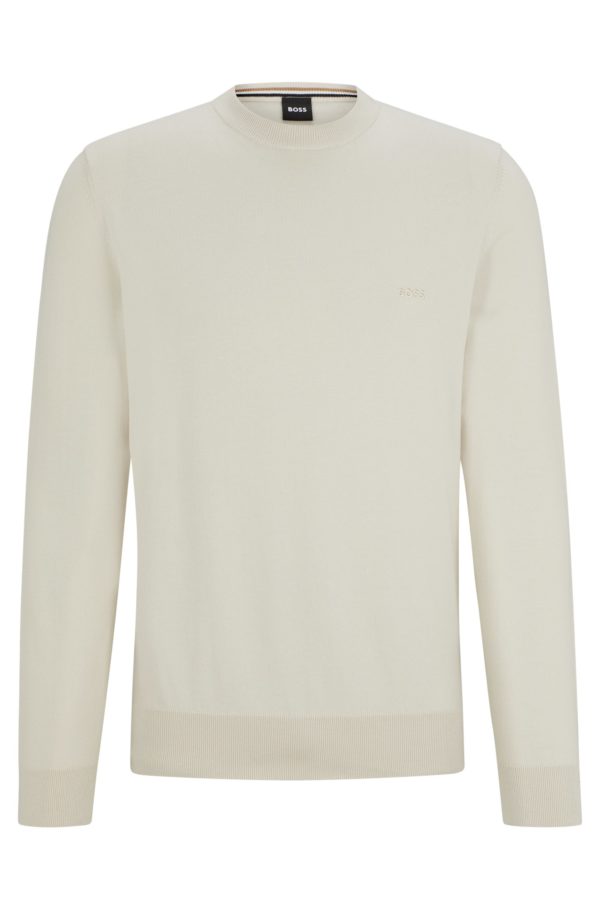 Hugo Boss Pull en coton à logo brodé
