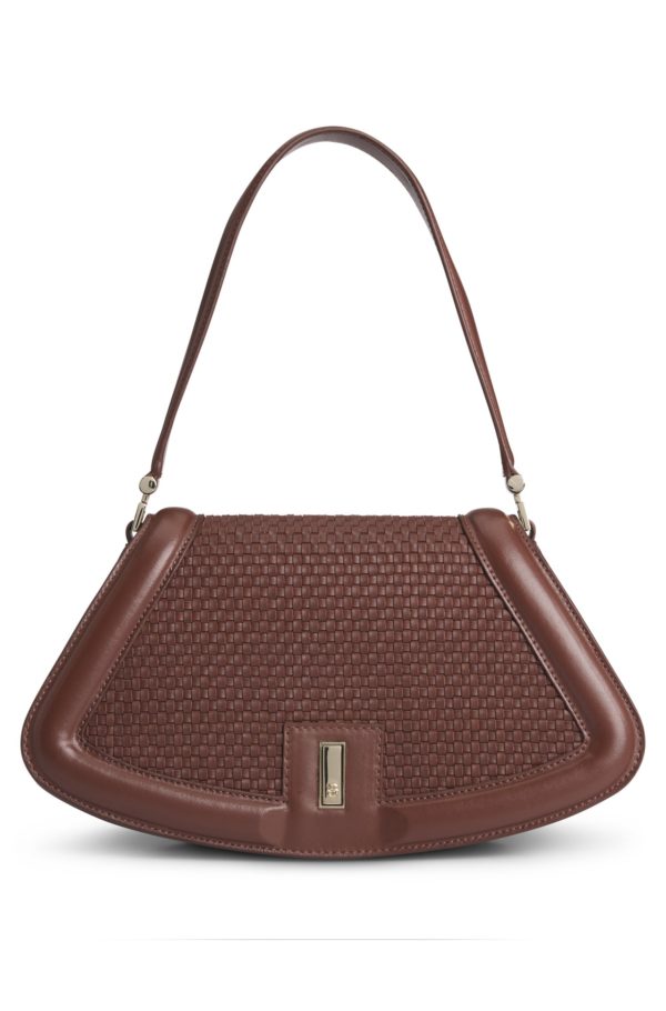 Hugo Boss Sac à bandoulière Ariell en cuir mat tissé