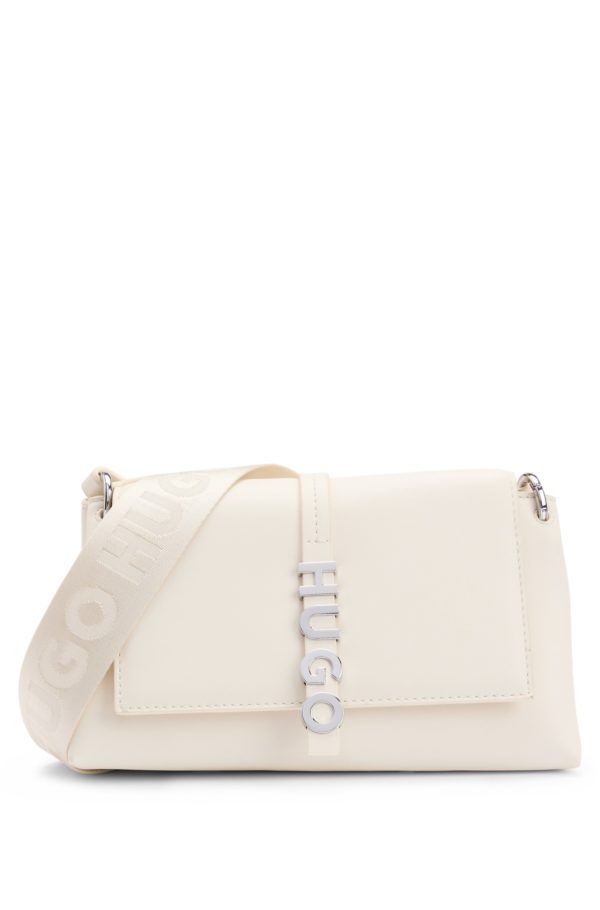 Hugo Boss Sac porté croisé en similicuir avec fermoir en métal logoté