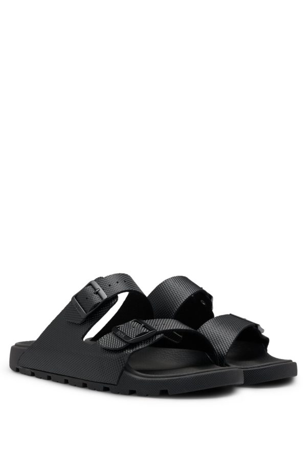 Hugo Boss Sandales unisexes à double bride avec tige structurée