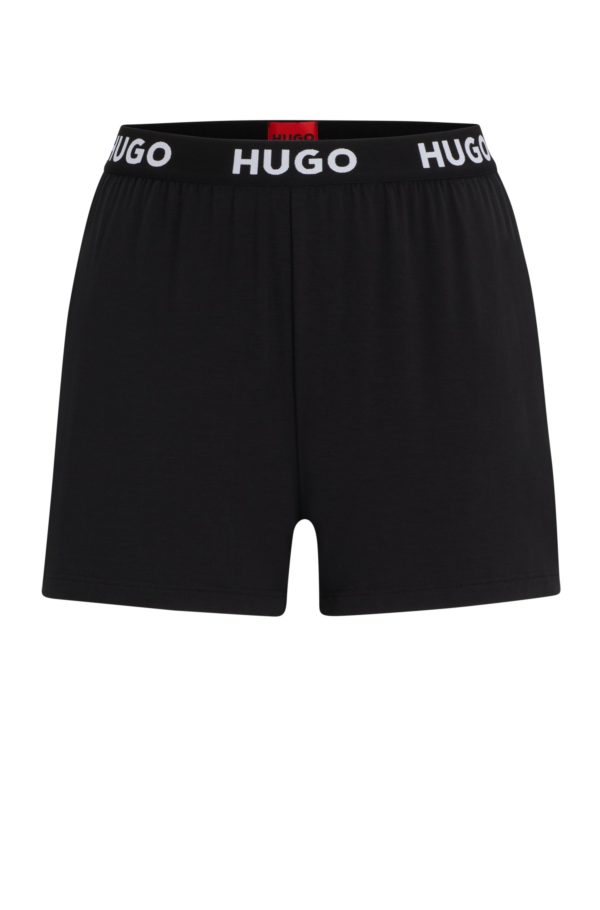Hugo Boss Short de pyjama en jersey stretch avec taille logotée