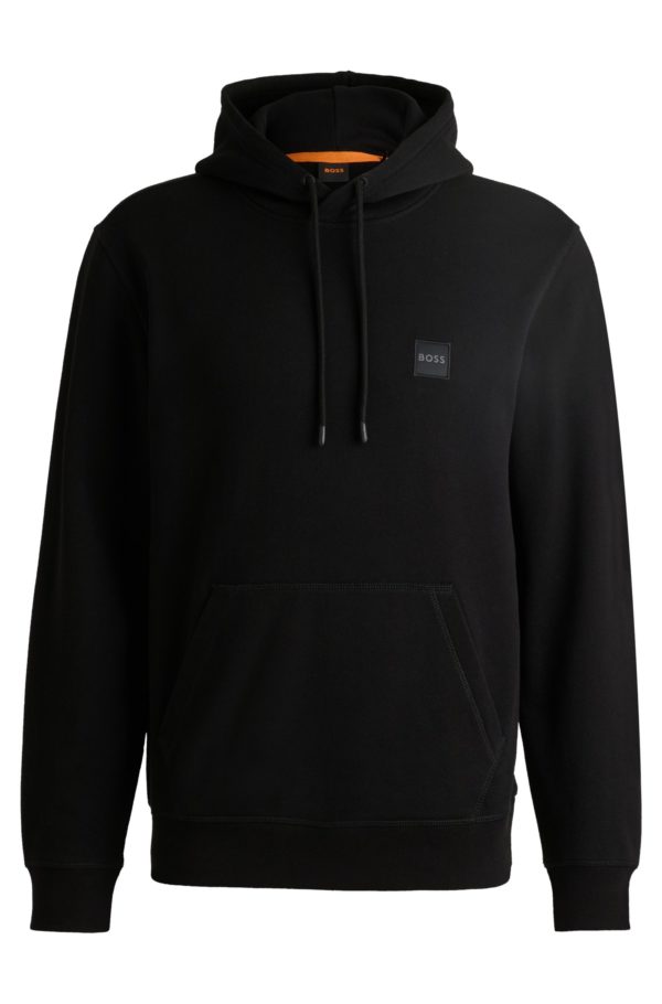 Hugo Boss Sweat à capuche Regular en molleton de coton avec patch logoté