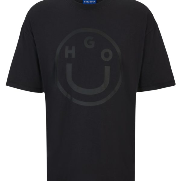 Hugo Boss T-shirt Oversized Fit en coton avec logo de la nouvelle saison