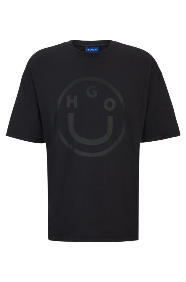 Hugo Boss T-shirt Oversized Fit en coton avec logo de la nouvelle saison