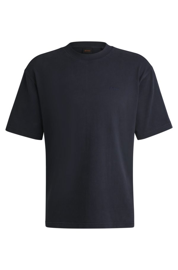 Hugo Boss T-shirt Relaxed en coton peau de pêche avec logo