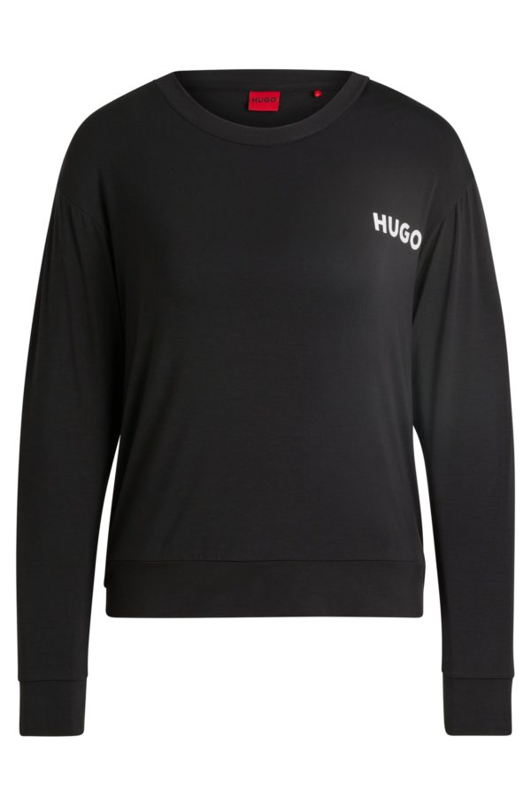 Hugo Boss T-shirt de pyjama Relaxed avec logo imprimé