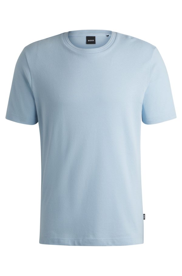 Hugo Boss T-shirt en coton mélangé à la structure jacquard effet bulle