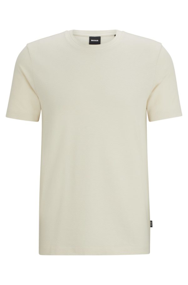Hugo Boss T-shirt en coton mélangé à la structure jacquard effet bulle