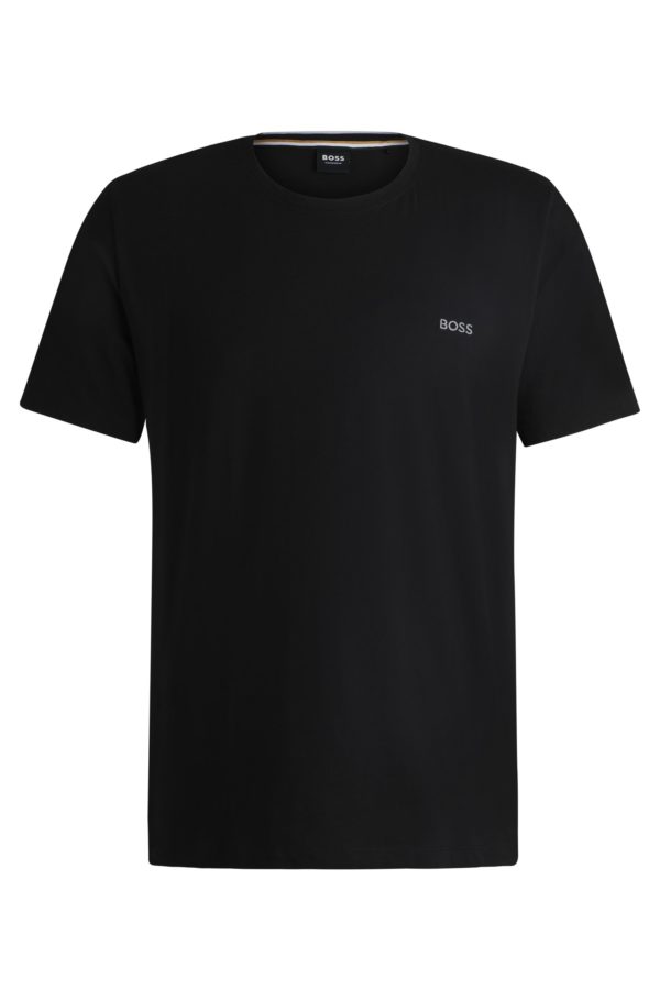 Hugo Boss T-shirt en coton stretch à logo brodé
