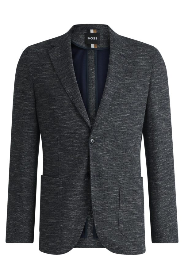 Hugo Boss Veste Regular en tissu stretch à micro motif