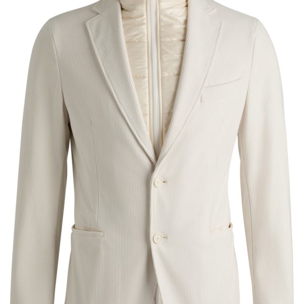 Hugo Boss Veste Slim en velours côtelé stretch performant