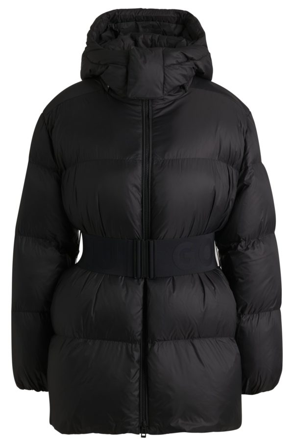 Hugo Boss Veste matelassée à capuche amovible avec ceinture logotée amovible