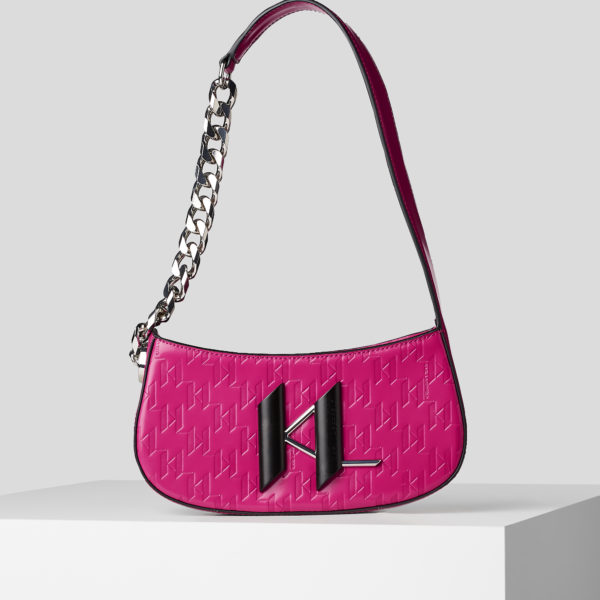 Karl Lagerfeld, Sac Porté K/saddle Avec Monogram En Relief , Femme, Fuchsia, Taille: X00 Karl Lagerfeld