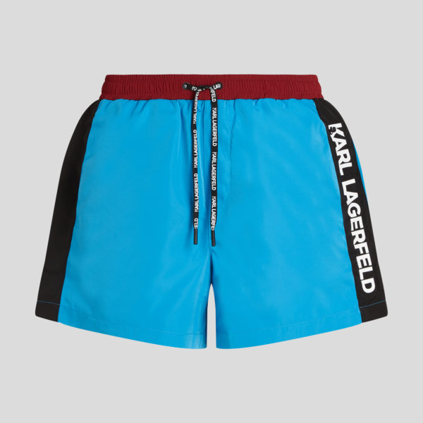 Karl Lagerfeld, Short De Bain Colorblock, Homme, Bleu Diva, Taille: XM Karl Lagerfeld