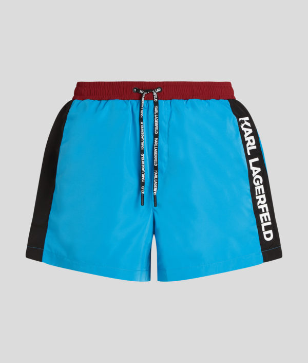 Karl Lagerfeld, Short De Bain Colorblock, Homme, Bleu Diva, Taille: XM Karl Lagerfeld