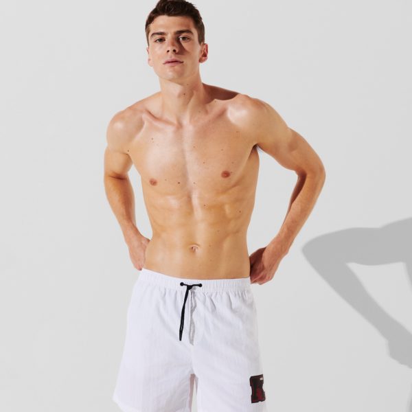 Karl Lagerfeld, Short De Bain Initiale K, Homme, Blanc, Taille: XXL Karl Lagerfeld