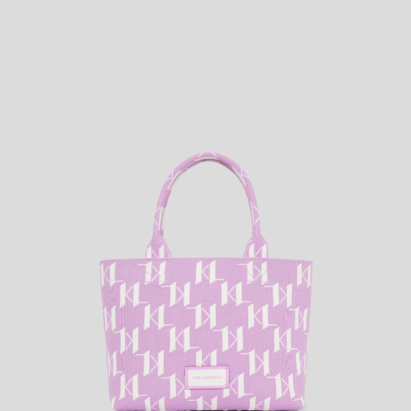 Karl Lagerfeld, Sac Cabas K/monogram En Tricot De Taille Moyenne, Femme, Violette, Taille: X00 Karl Lagerfeld