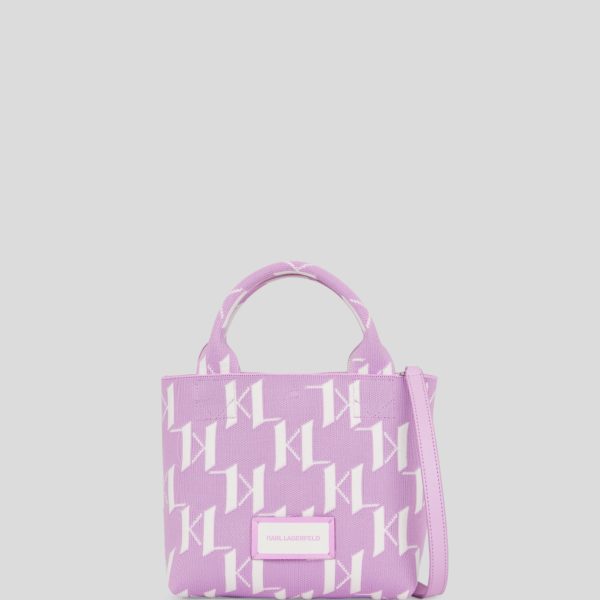 Karl Lagerfeld, Petit Sac Cabas En Tricot K/monogram, Femme, Violette, Taille: X00 Karl Lagerfeld