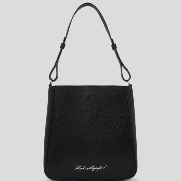 Karl Lagerfeld, Grand Sac Besace K/pebble, Femme, Noir, Taille: X00 Karl Lagerfeld