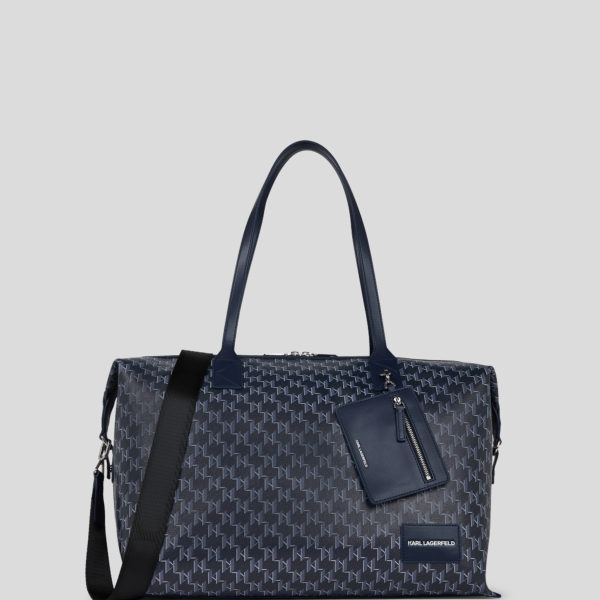 Karl Lagerfeld, Sac Week-end K/voyage, Femme, Monogramme bleu marine, Taille: X00 Karl Lagerfeld