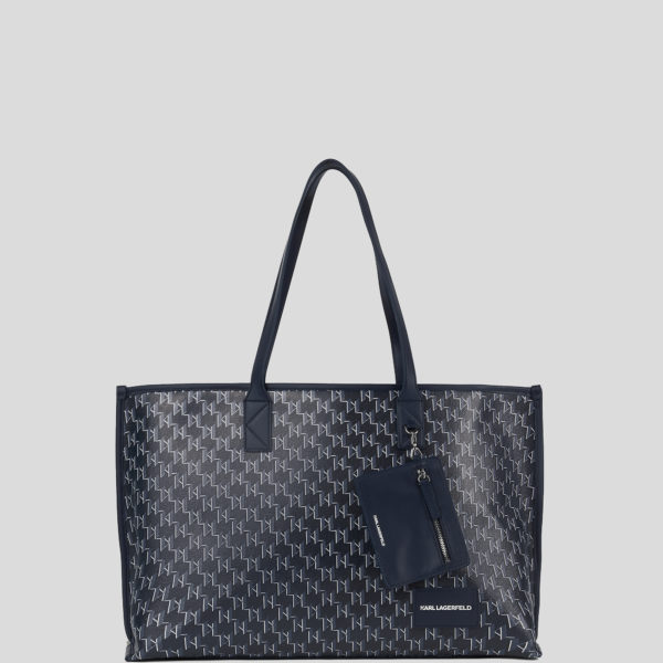 Karl Lagerfeld, Sac Cabas K/voyage, Femme, Monogramme bleu marine, Taille: X00 Karl Lagerfeld