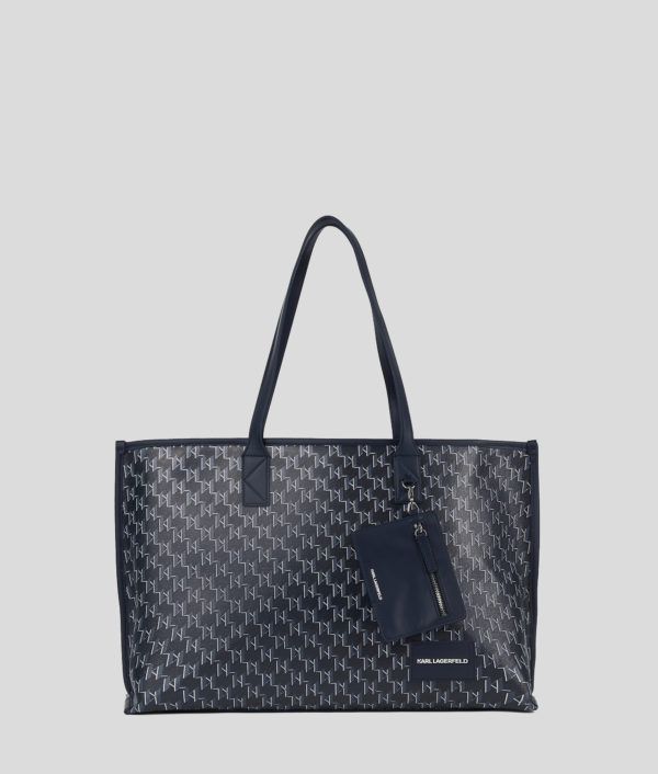 Karl Lagerfeld, Sac Cabas K/voyage, Femme, Monogramme bleu marine, Taille: X00 Karl Lagerfeld