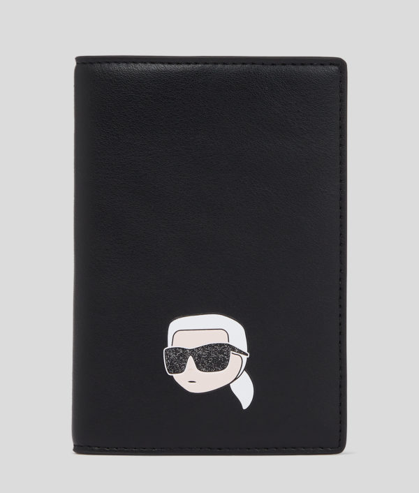 Karl Lagerfeld, Porte-passeport Ikon, Femme, Noir, Taille: X00 Karl Lagerfeld