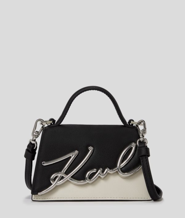 Karl Lagerfeld, Sac Nano K/signature, Femme, Noir/Blanc, Taille: X00 Karl Lagerfeld