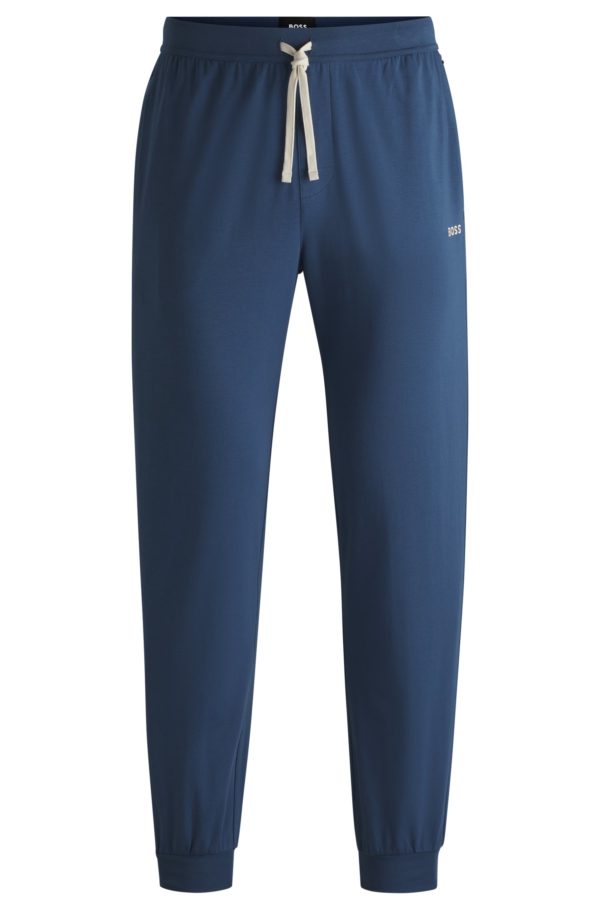 Hugo Boss Bas de survêtement en jersey de coton stretch à logo brodé