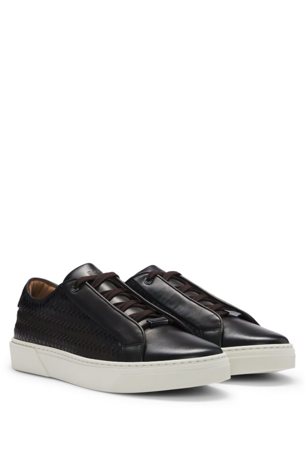 Hugo Boss Baskets Gary en cuir à empiècements tissés