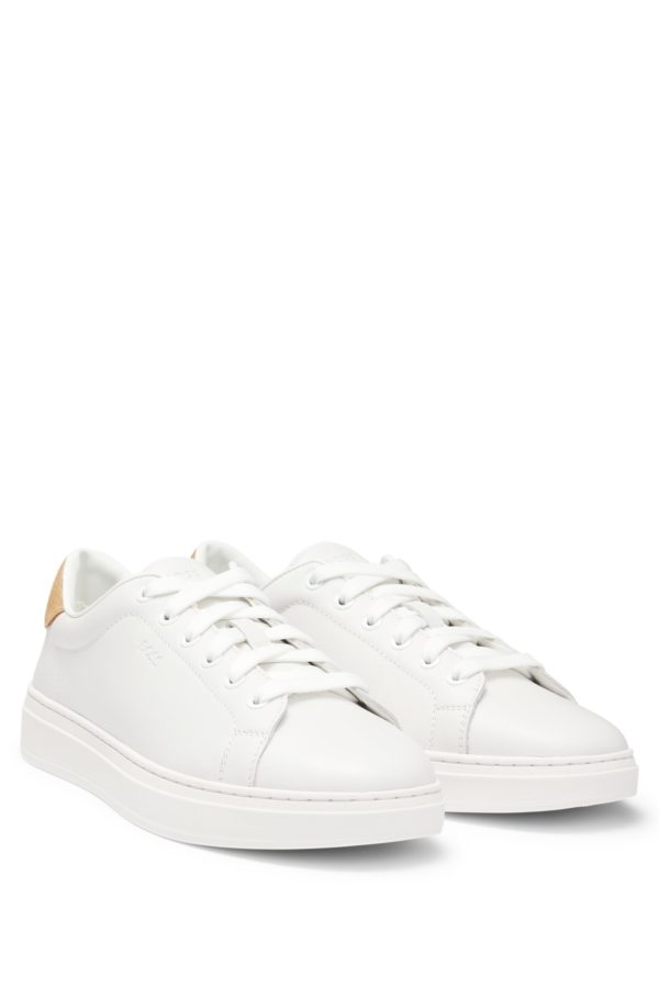 Hugo Boss Baskets en cuir avec contrefort en cuir suédé