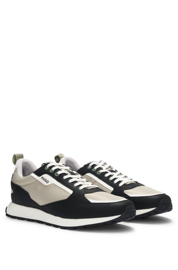 Hugo Boss Baskets en mélange de matières avec ripstop et similicuir