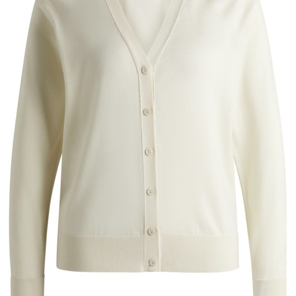 Cardigan Relaxed en laine, soie et cachemire – Hugo Boss