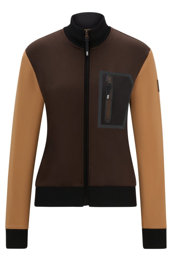 Hugo Boss Cardigan d’équitation avec patch logoté