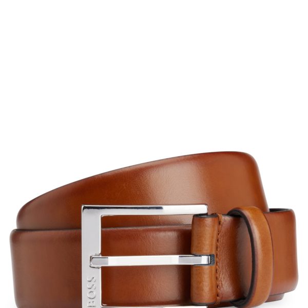 Hugo Boss Ceinture confectionnée en Italie avec boucle logotée
