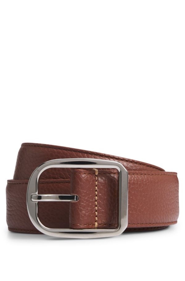 Hugo Boss Ceinture en cuir italien avec boucle ronde à ardillon