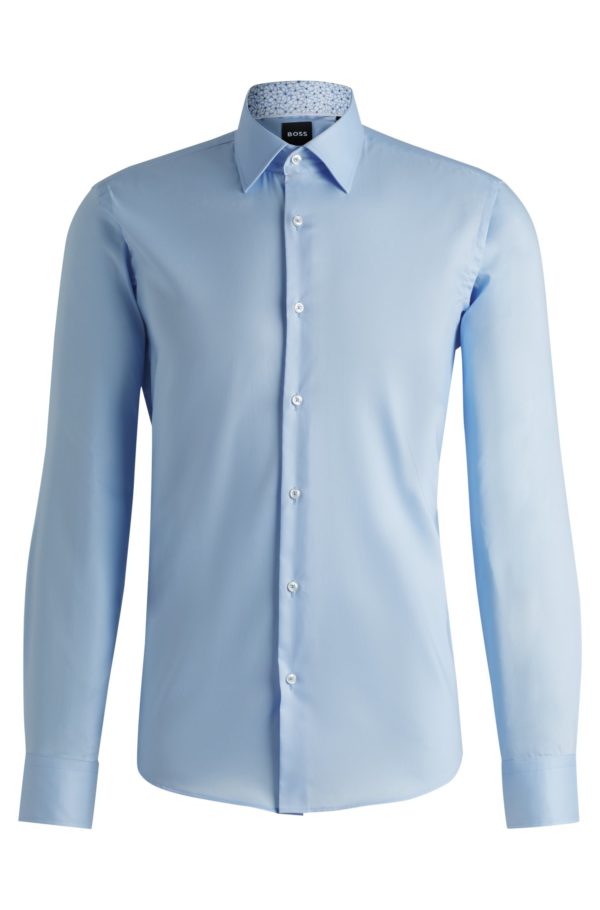 Hugo Boss Chemise Regular en popeline de coton facile à repasser