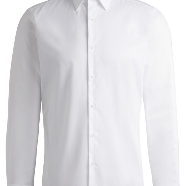 Hugo Boss Chemise Regular en popeline de coton facile à repasser