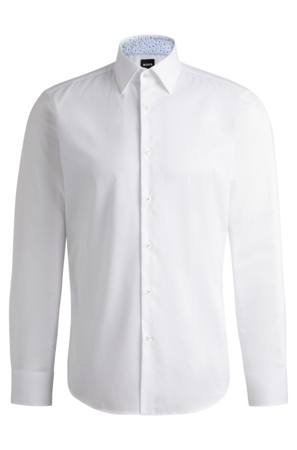 Hugo Boss Chemise Regular en popeline de coton facile à repasser