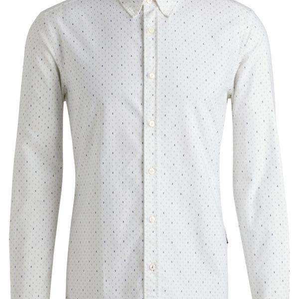 Chemise Slim en coton Oxford imprimé – Hugo Boss