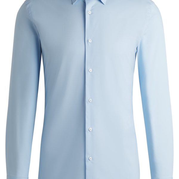 Hugo Boss Chemise Slim en popeline de coton stretch facile à repasser